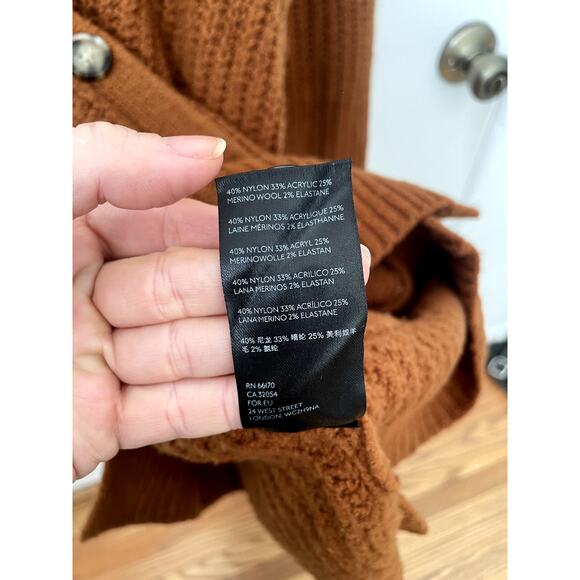 Anthropologie Ursa Oversized Rust Cardigan sz: XS - Picture 7 of 9